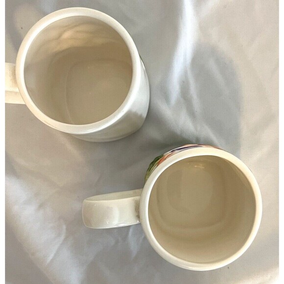 Vintage Otagiri Japan Mugs birds of paradise Tiki Coffee Cups square bottom MCM - Picture 3 of 7